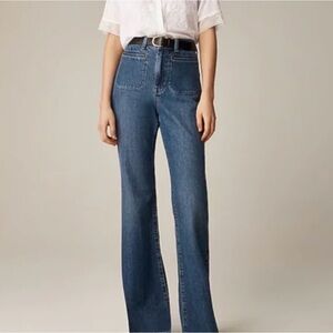J. Crew Dark Blue Flare High Rise Trouser Jeans 29